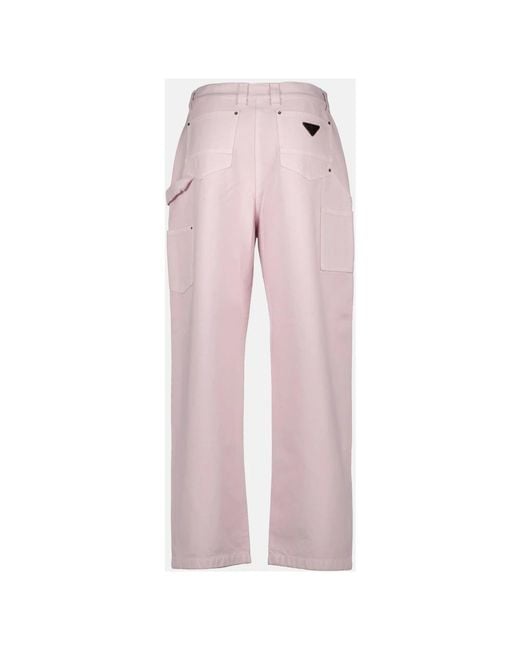 Prada Pink Cropped Trousers