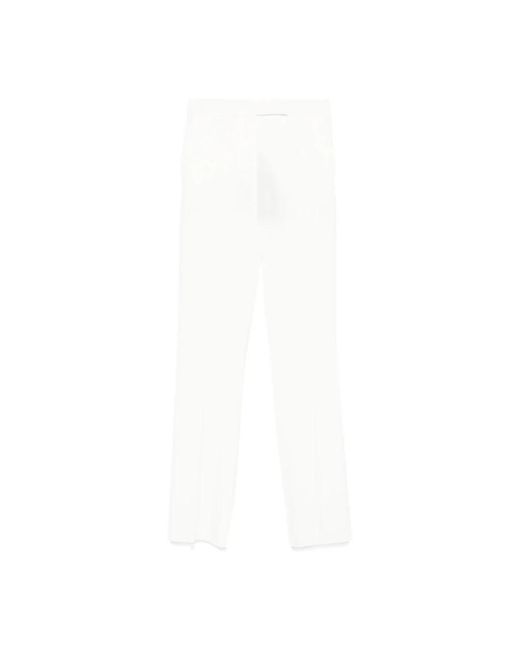 Straight Trousers Max Mara de color White