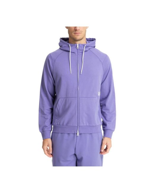 EA7 Purple Zip-Throughs for men