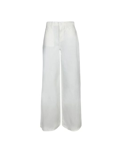 Wide Trousers di 7 For All Mankind in White