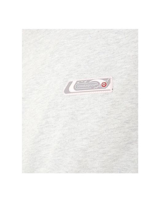 Casablanca White Oversized Tops for men