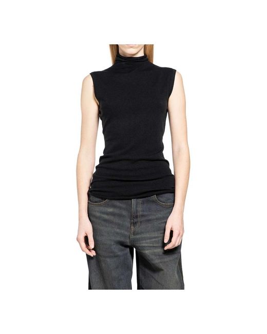 6397 Black Sleeveless Tops