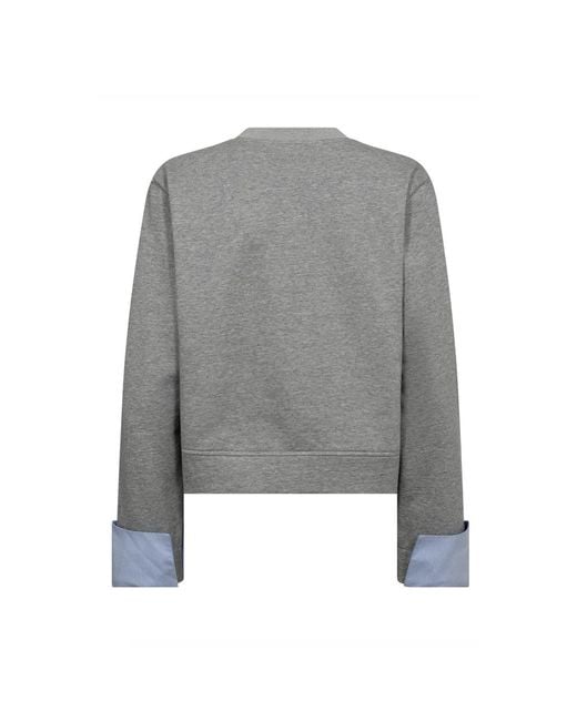co'couture Gray Grau Melan Manschette Sweatshirt