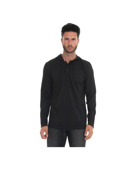 Kiton Black Long Sleeve T-Shirts for men
