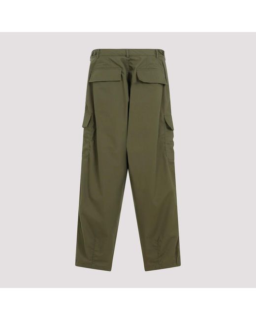 Universal Works Green Straight Trousers for men