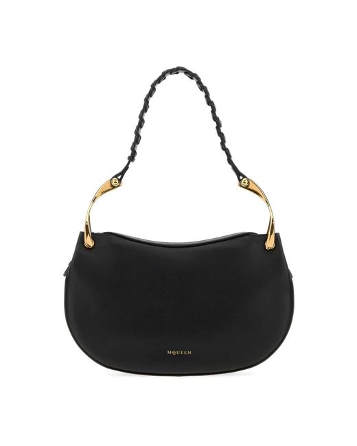 McQueen Black Shoulder Bags