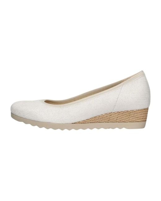 Gabor White Wedge Slip-Ons