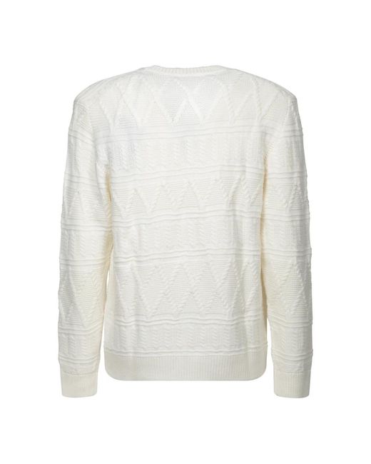 Zegna White Round-Neck Knitwear for men