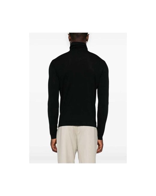 GOES BOTANICAL Truien & Vesten ,Zwart ,Wol Zwarte Merinowol Coltrui Trui in het Black voor heren