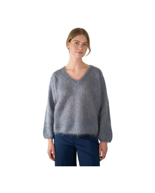 Ottod'Ame V-Neck Knitwear in het Gray