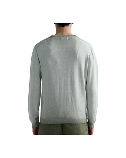 Replay Gray Round-Neck Knitwear for men