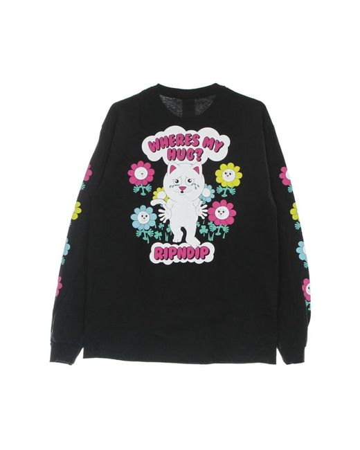 RIPNDIP Black Long Sleeve Tops for men