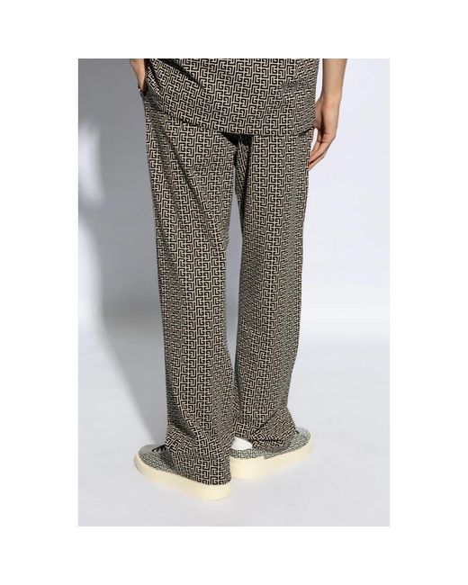 Trousers > sweatpants Balmain pour homme en coloris Gray