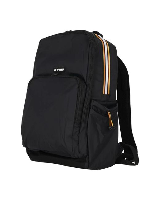 K-Way Black Backpacks for men