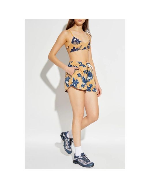 The Upside Korte Broeken ,Geel ,Polyester Aruba Shorts in het Blue