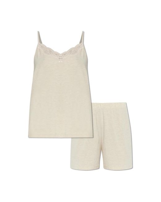 Hanro Camisole Pyjamaset in het Natural