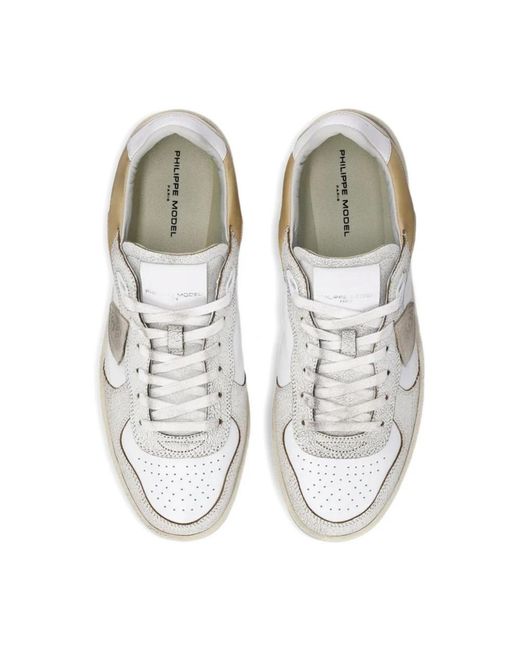 Philippe Model White Leather Sneakers for men