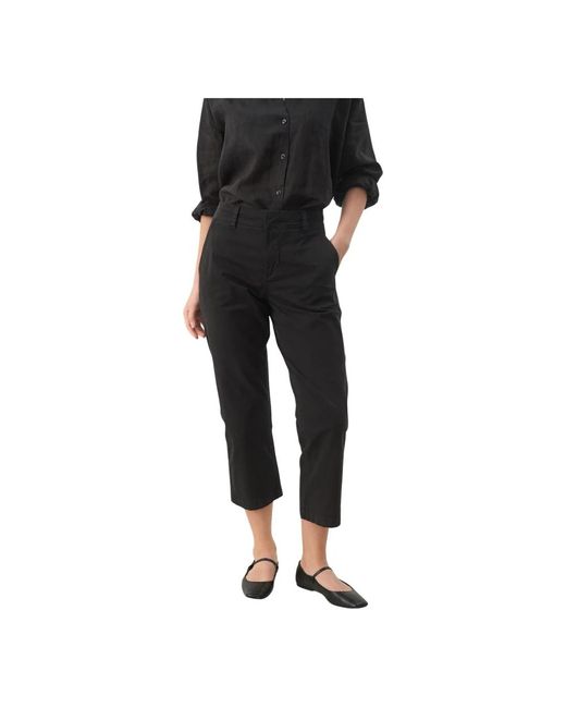 Part Two Cropped Trousers in het Black