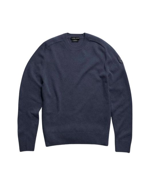 Canada Goose Blue Round-Neck Knitwear for men