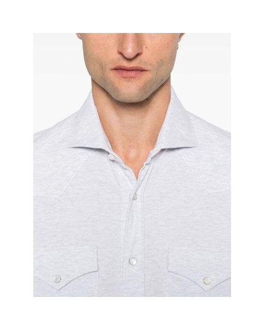 Brunello Cucinelli White Casual Shirts for men