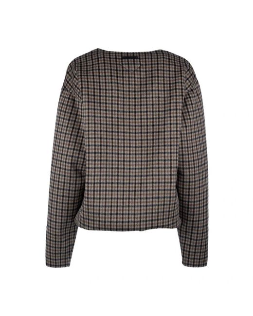 Prada Black V-Neck Knitwear