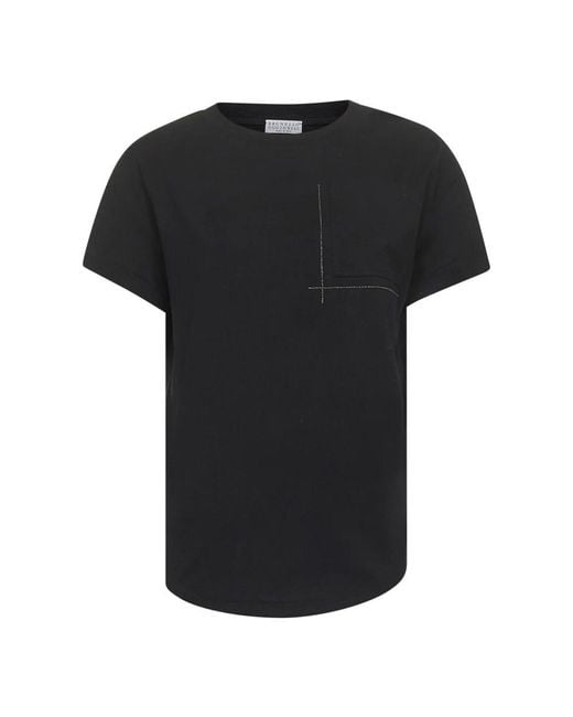 Brunello Cucinelli Black T-Shirts