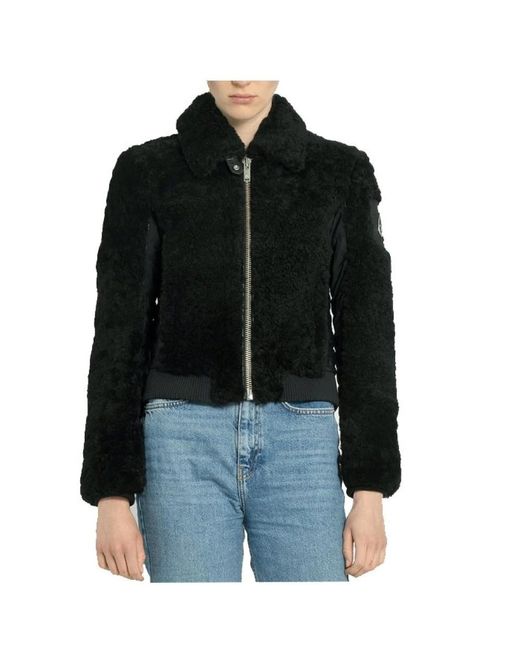 Moose Knuckles Black Faux Fur & Shearling Jackets