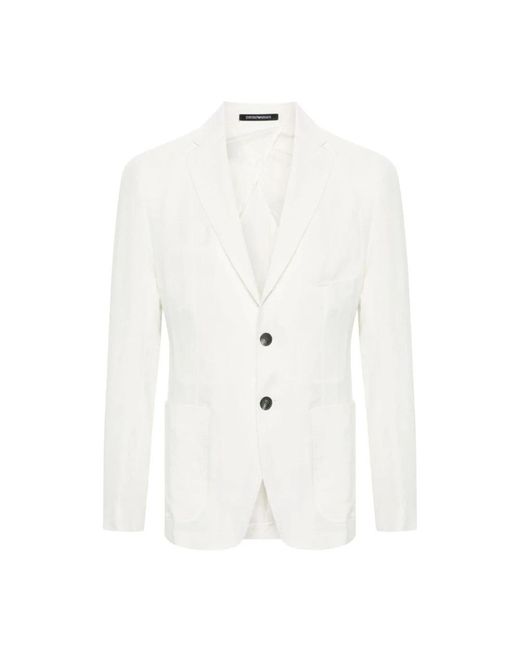 Emporio Armani White Blazers for men