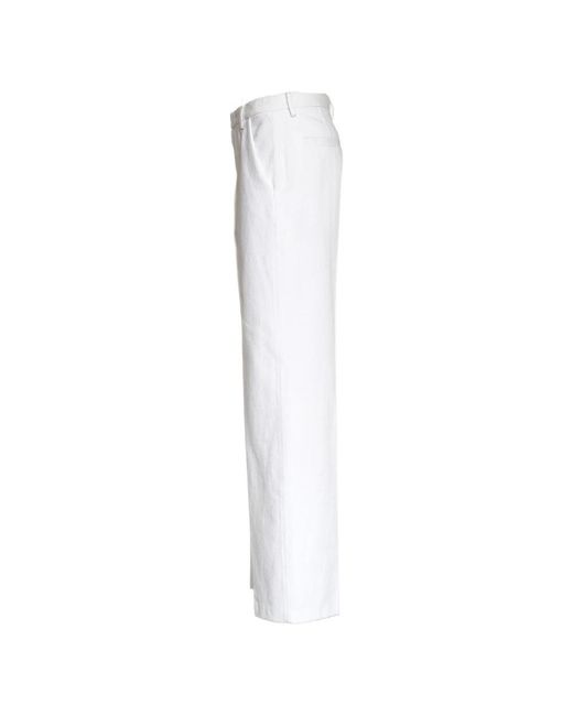 Dondup White Wide Trousers