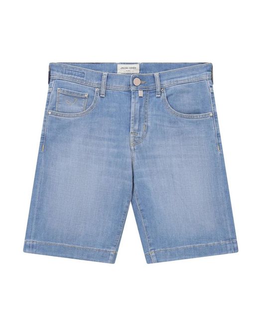 Jacob Cohen Blue Denim Shorts for men