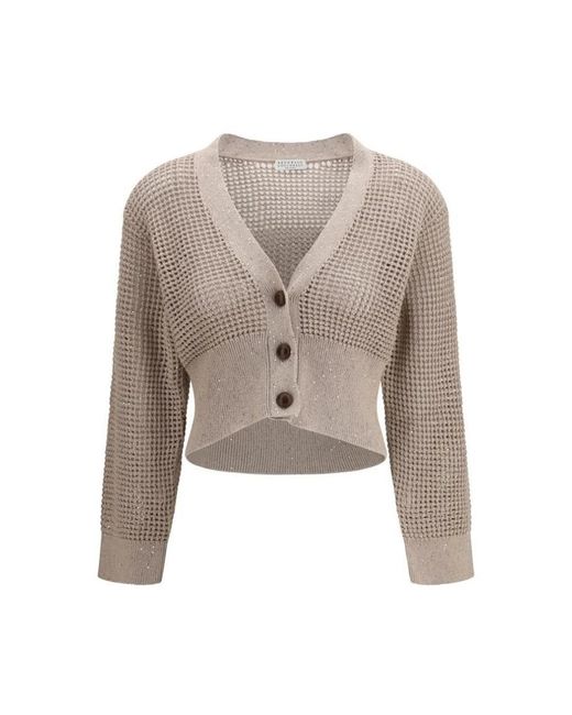 Brunello Cucinelli Brown Cardigans