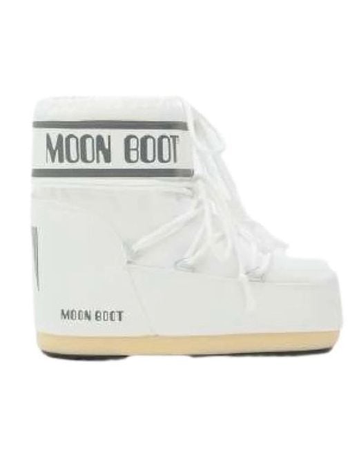 Moon Boot White Winter Boots