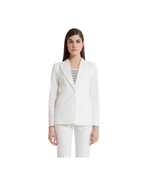 ViCOLO Jassen ,Wit ,Witte Twee-Knoop Blazer in het White