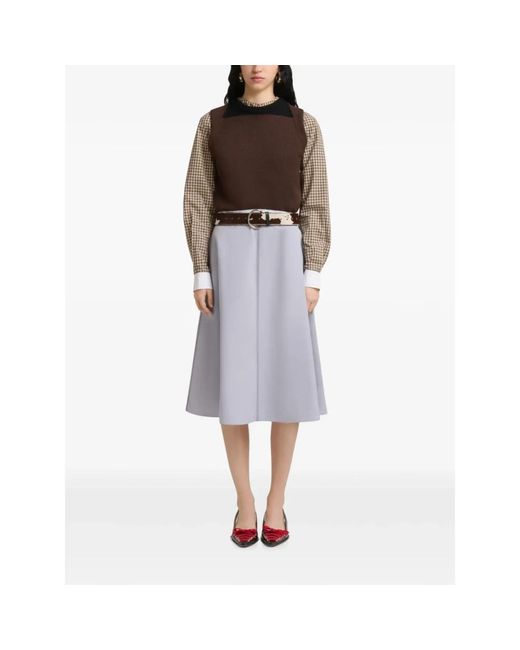 Marni Purple Midi Skirts
