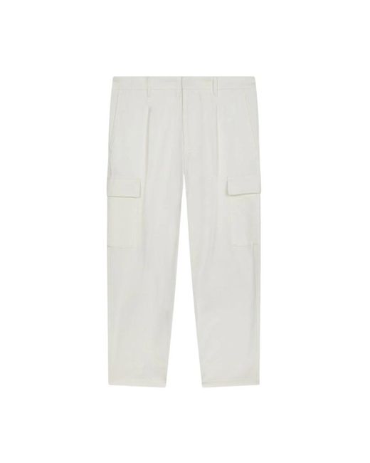Dondup White Straight Trousers for men