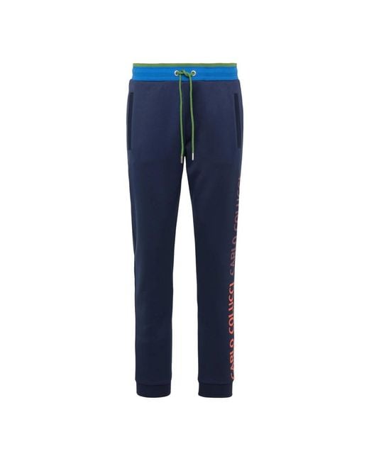 carlo colucci Blue Sweatpants for men