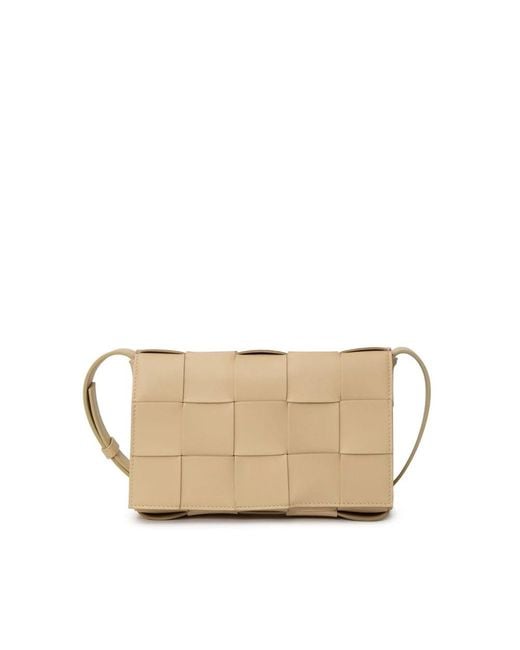 Bottega Veneta Natural Cassette Leather Shoulder Bag