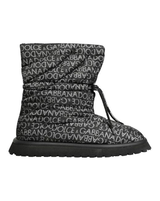 Dolce & Gabbana Black Winter Boots for men