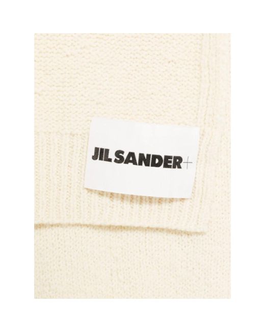 Jil Sander White Winter Scarves