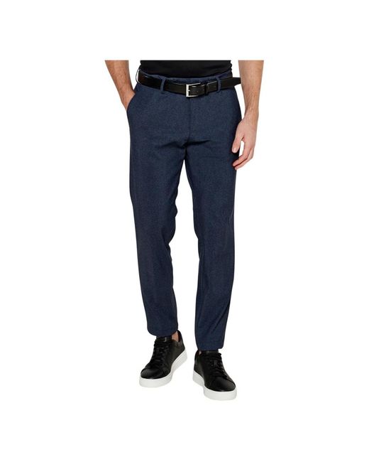 HUGO Blue Straight Trousers for men