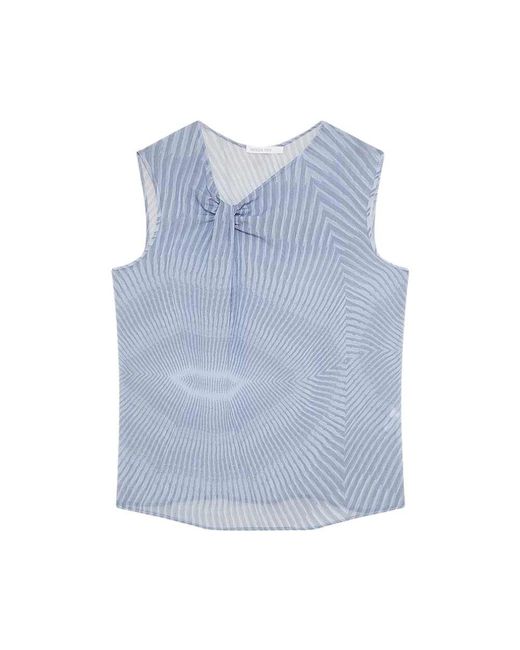 Patrizia Pepe Blue Gedrapetes top art. 8c0777a558
