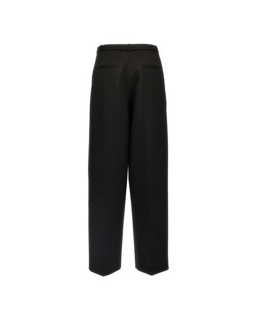 Jil Sander Broeken ,Zwart ,Wol Wollen Getailleerde Broek in het Black