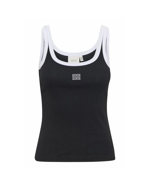 Gestuz Black Sleeveless Tops