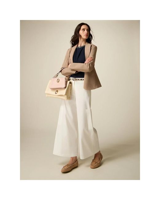 Oltre Cropped Cargo Pants in het White