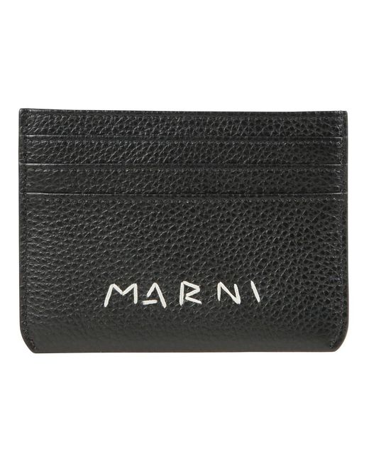 Marni Leder Kartenhalter Geldbörse in Black für Herren