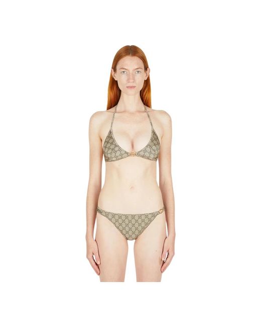Gucci Badmode ,Gg String Bikini in het Natural