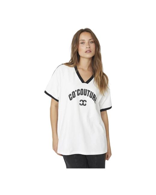 T-Shirts co'couture de color White