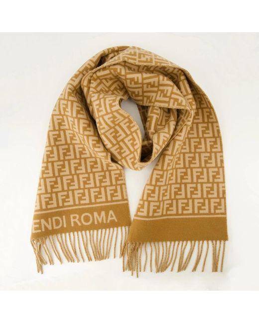 Fendi Ff Scarf in het Natural