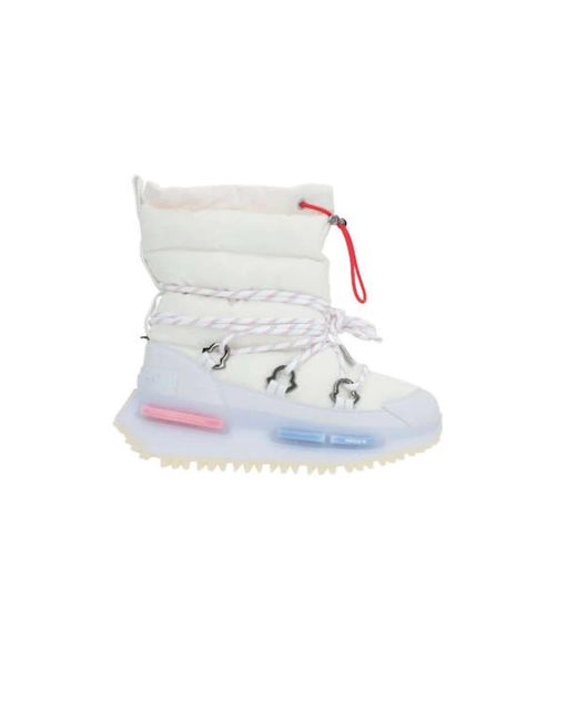 Moncler White Winter Boots