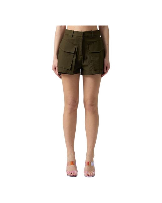 FEDERICA TOSI Green Short Shorts